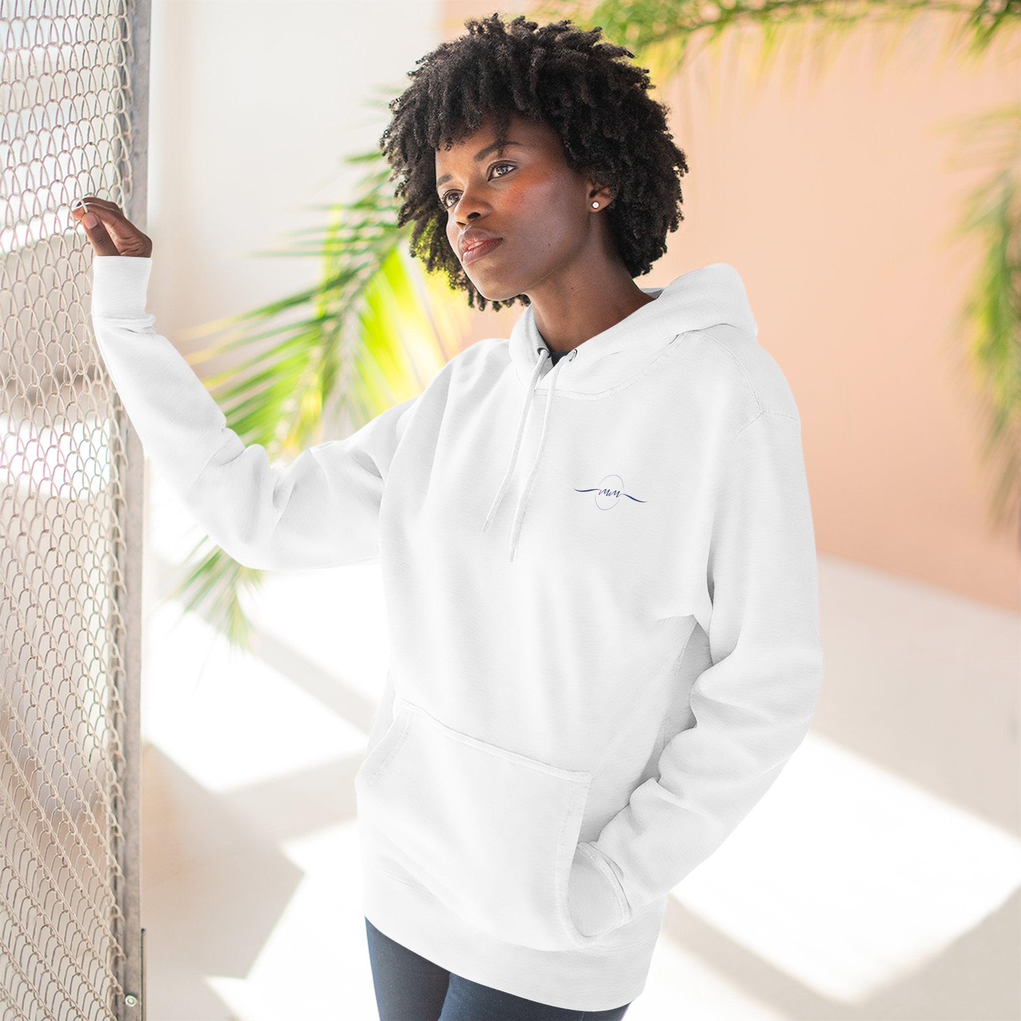Sudadera Capucha Mediterráneo Blanca