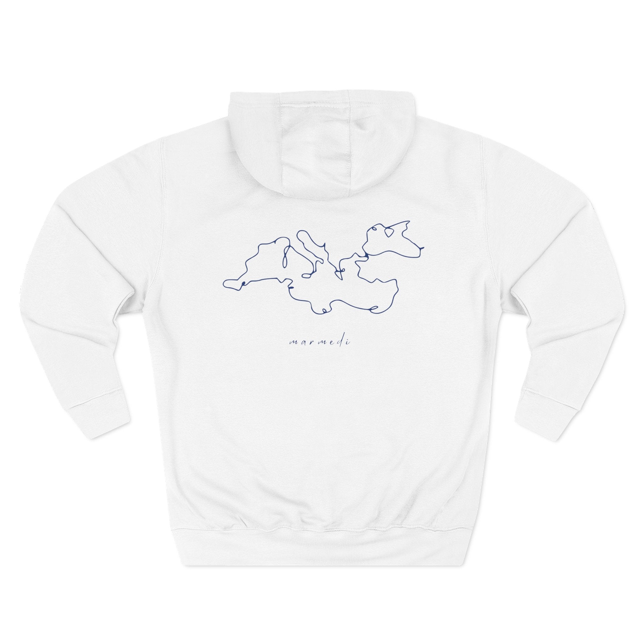 Sudadera Capucha Mediterráneo Blanca